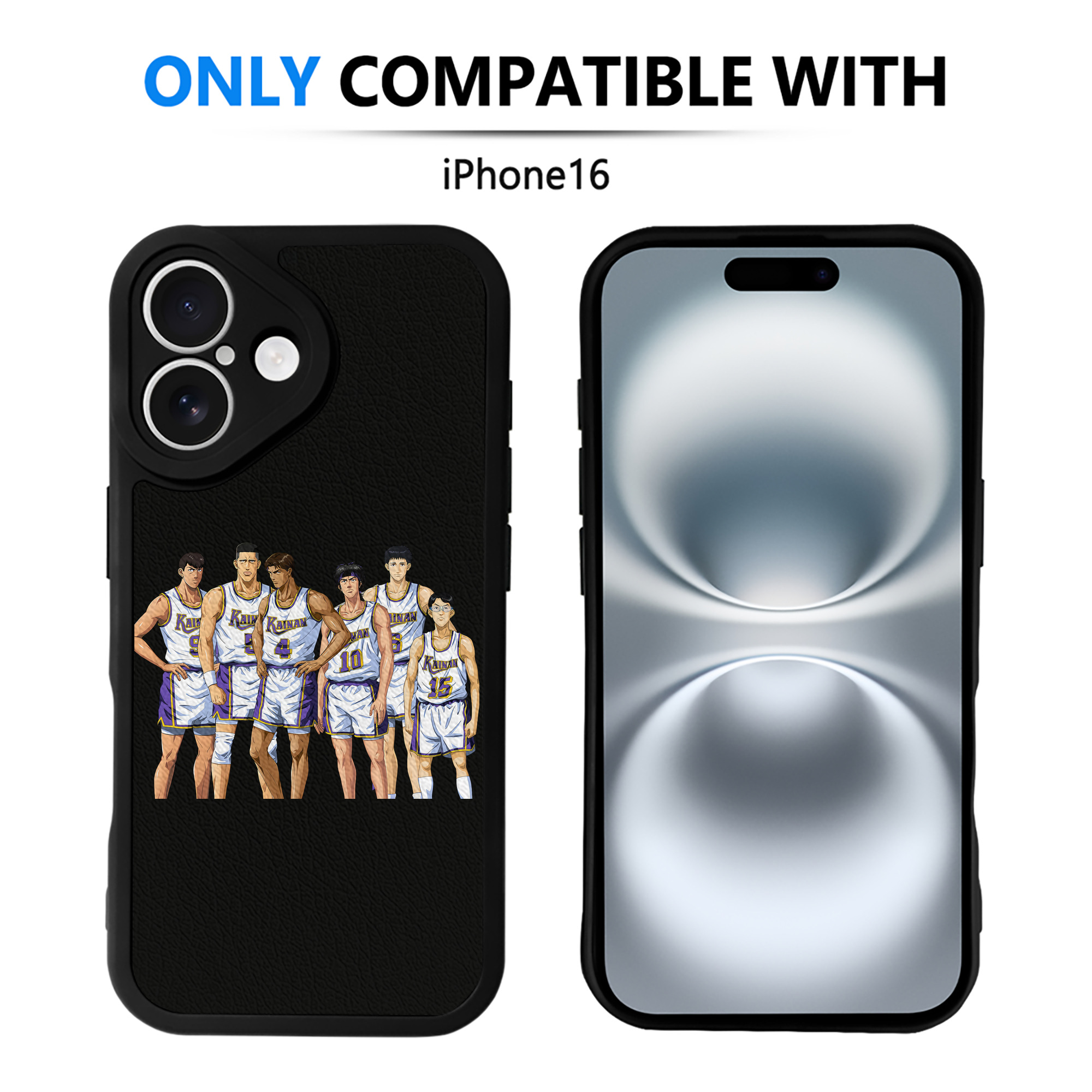 （画像用） SLAM DUNK／スラムダンク 【iPhone 16シリーズ対応】シリコンスマホケース（レザー調） 材質：シリコン